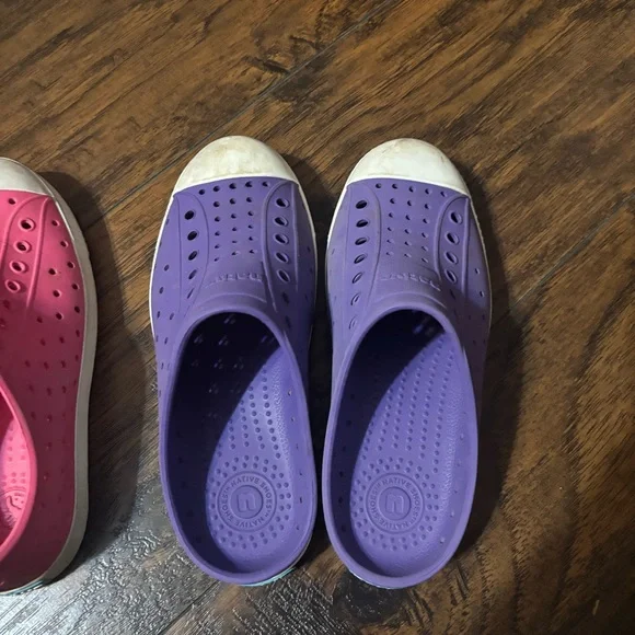 Native | Kids Pink and Purple Slip-On Sneakers - Picture 6 of 8